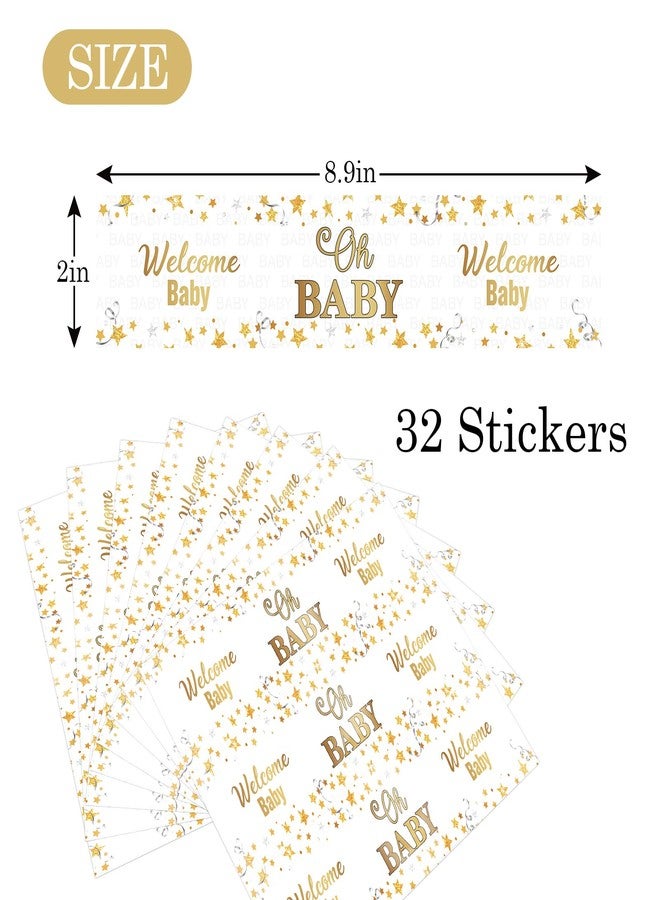 MonMon & Craft Oh Baby Water Bottle Stickers/Gender Reveal Bottle Wrappers/Baby Shower/Welcome Baby/Baby 1st Birthday Party Water Labels Supplies Waterproof (Set of 32) - Image 2